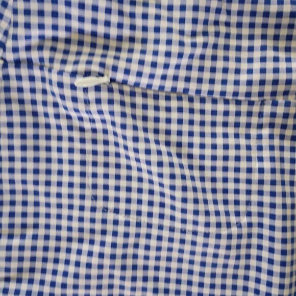 J.McLaughlin Blue Gingham Performance Pull On Nylon/Spandex Ankle Pant XL - Picture 2 of 8